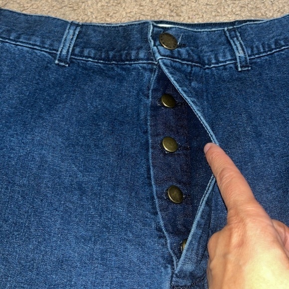 THE GREAT. The Seafair Jean Ultrahigh Wide Leg Jean Blue Grass Wash 26 - Picture 7 of 13